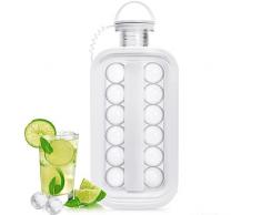 Stampo Per Cubetti Di Ghiaccio Ice Cube Vassoi 2 In 1 Portatile Ice Ball Maker Bollitore Con 17 Griglie Coperchio Piatto Corpo Coperchio Di Raffreddamento Ice Pop/Cube Stampi-White