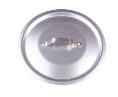 Pentole Agnelli Alluminio Coperchio Rotondo Pesante con Ponticello, Argento, 32 cm