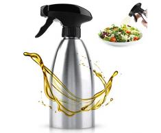ANGGREK 500ml Oliera Spray da Cucina Spruzzatore Olio Acciaio Oliera Spray Nebulizzatore Spruzzatore Olio da Cucina per Pasta, Barbecue, Cucina