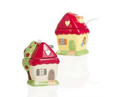 MONTEMAGGI Casina Zuccheriera Ceramica 10x8x18 cm