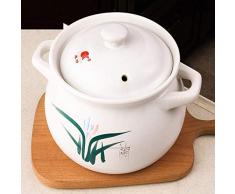Piatto in casseruola Con Coperchio Piano Cottura Pentole In Ceramica Casseruola Resistente Al Calore, Casseruola In Gres Pentola Per Zuppa A Cottura Lenta Bibimbap(Color:3.5l)
