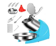 Macchina per il ghiaccio, macchina per la produzione di coni da neve elettrica Macchina per il ghiaccio tritato in acciaio inossidabile Tritaghiaccio per bambini, ristoranti, bar, 100 kg allora