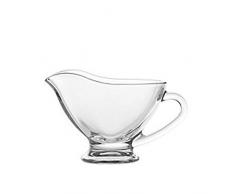 Ffshop Barche Sugo Latte Occidentale brocca Tipo Salsa di Miele in Barca Succo lastra di Vetro Barca Succo di Latte può Salsiera (Dimensione : S)