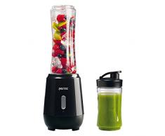 Imetec Personal e Sport Blender PB 100 Mini Frullatore con 2 Bottiglie Take-Away in Tritan e 4 Lame in Acciaio Inox, 22,000 giri/min