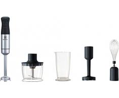 Electrolux E5HB2-8SS Frullatore a immersione Create 5 in acciaio Inox e accessori, 1000W, funzione Turbo e tecnologia TruFlow