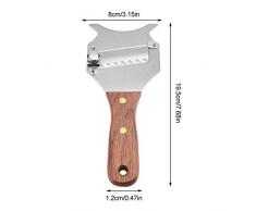 Rasoio per Cioccolato in Acciaio Inox per Tartufo, Affettatrice per Formaggio e Tartufo, Affettatartufi in Acciaio Inox Cioccolato Grattugia con Manico in Legno Resistente