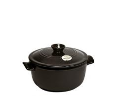 Emile Henry EH794525 Cocotte Tonda, Carbone