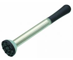 BAR CRAFT Luxe Lounge Pestello da Cocktail, Acciaio Inossidabile, Argento/Nero, 21.5 cm