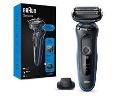 Braun Series 5 Rasoio Elettrico Barba, Rifinitore Di Precisione EasyClick, EasyClean, Wet&Dry, Ricaricabile, Rasoio A Lamina Senza Fili, Idea Regalo 51-B1200s Blu