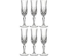 RCR Laurus Confezione 6 Calici in Vetro Opera Flute 13 Arredo Tavola, 6 Pezzi