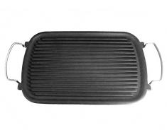 Ilsa Bistecchiera ghisa Atollo Rettangolare 24x37 Pentole e Preparazione Cucina, Antracite, 24 cm