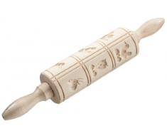 Birkmann 340237 Mattarello con 12 Motivi, ø 5,5 cm, ampiezza mattarello 15,5 cm, in Legno di Acero