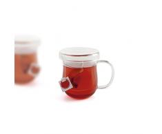 Quid - Serenia, Tazza da tè in vetro, incl. coperchio e filtro, 35 cl