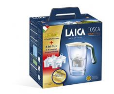 Laica J9059 kit caraffa Carmen Tosca con 4 Filtri Bi-Flux (4 mesi di acqua filtrata), 100% made in Italy