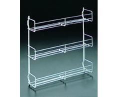 Metaltex Domino - Mensola portaspezie a 3 Ripiani, 30 x 7 x 30 cm, Colore: Bianco