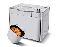 COOCHEER Macchina per il pane in Inox con 25 programmi di cottura, 3 colori da forno e 3 livelli di doratura, 550 W