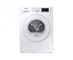 Samsung Asciugatrice a condensazione con pompa di calore DV70TA000TE/ET, con Porta Reversibile Prevenzione Pieghe, Tecnologia Optimal Dry, Filtro 2 in 1, Bianco, Oblò Bianco