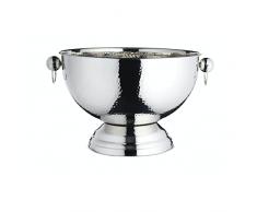 Kitchen Craft BarCraft Hammered Secchio per Bottiglia di Champagne, Acciaio Inossidabile, Argento, 37 x 37 x 25 cm