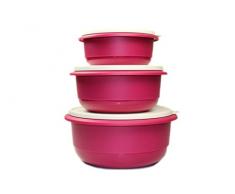 TUPPERWARE La Ciotola Mescolatrice da 1,0 L + 2,0 L + 3,5 L rosa scuro bianco 38802