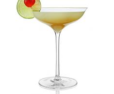 Sipour Set Bicchieri Cocktail, 4 pezzi, 24 cl, Bicchiere da Cocktail Martini, Cosmopolitan, Manhattan, Vetro Soffiato a Mano, Confezione Regalo