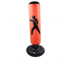 Sacco da Boxe Gonfiabile, PVC 160 cm Fitness Hit Sand Adulti Bambini Ninja Autoportante Colonna Tumbler Punch (Arancione) Punch Fitness Bicchiere da 160 cm per