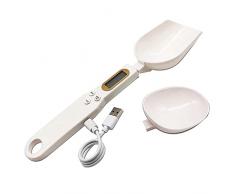 Myhoomowe Cucchiaio Graduato di Ricarica USB Bilancia Grammo Elettronica Digitale Pesatura Dimensionale per Utensile da per nel Polvere
