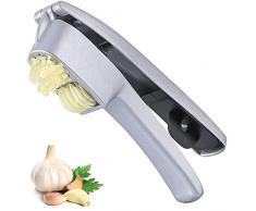 Auspcers Trita Aglio in Alluminio Professionale, Pressa Resistente alla Ruggine Aglio, Spremiaglio Manuale in Alluminio - Per aiuto in cucina, zenzero e aglio