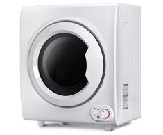 COSTWAY Libera Installazione Asciugatrice Centrifuga ad Aria Calda, Capienza di 4kg, Silenzioso, 1400 W, 67 x 60 x 43cm, Colore: Bianco