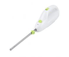 Shanrya Tagliapane elettrico, Coltello da pane automatico Coltello elettrico per carne congelata Lama in acciaio inossidabile Coltello da pane elettrico, per carne congelata Pane di carne