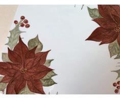 Piatto quadrato natalizio dipinto a mano con la tecnica del Terzo fuoco con olio molle.