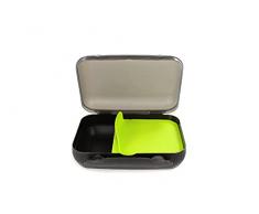 Tupperware to Go 30915 - Contenitore porta pranzo con separatore, colore: Nero/Verde lime