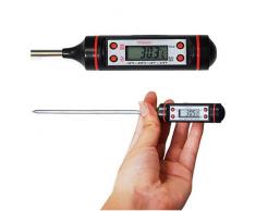 Vamery - Termometro digitale da cucina, per vino, acqua, alimenti, cucina, barbecue, carne #1