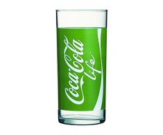 Luminarc 8012988,0 Mix Life-Set di 6 bicchieri alta, motivo: Coca Cola, in vetro, 30 cl, colore: verde