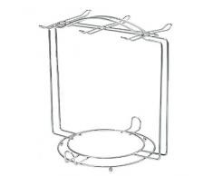 WUHUAROU - Porta-tazza da caffè, supporto per tazza da caffè, espositore e organizzatore della tazza (6 tazze 4 piatti/argento)