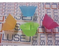 PZ 100 BICCHIERE COPPETTA CC 150 IN PLASTICA COLORATA PER GELATO YOGURT FORMATO PICCOLO PLASTIC CUP FOR ICE CREAM