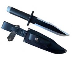 Rubber Johnnies , Coltello di sopravvivenza, schiuma PU, coltello falso, puntello di film, dimensione 32 cm, SAS, esercito, US Marine, berretto verde, accessorio costume Rambo
