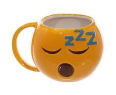 Puckator Emotive Tazza - Assonnato, Ceramica, Giallo, 14.5 x 10 x 9.5 cm