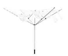 NEUN WELTEN Aluminium Stendibiancheria da Giardino con Spazio di Stenditura 50 m, Stendino Ombrello (50 m)
