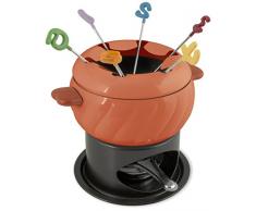 Home Servizio Fonduta, Legno/Metallo, Nero, 11 Pezzi