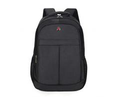 WZNB Zaino da lavoro Borsa per computer Oxford Zaino da viaggio allaperto Coltello da esercito Borsa per studenti di grande capacità 15 pollici Nero-Semplice 002