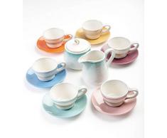 Set Tazzine con Piattino, Lattiera e Zuccheriera