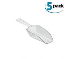 iDesign Set utensili cucina, Sessola alimentare media da due cucchiai, Cucchiaio dosatore in set da 5 per farina, spezie e altri alimenti, trasparente