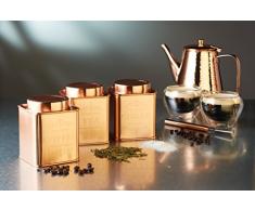 Kitchencraft LeXpress Contenitore per caffè di Metallo, 10 x 12 cm – Finitura in Rame, Metallo, Copper, 9 x 9 x 12 cm