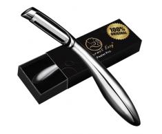 Pelapatate in Acciaio Inox di qualità superiore per frutta e verdura l Pelapatate professionale con lama ultra affilata | Sbuccia frutta con impugnatura ergonomica e antiscivolo