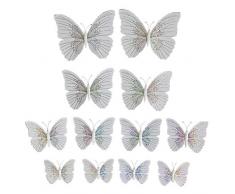 Vosarea 12 pezzi Calamite Farfalla con Magnete Magneti Farfalle Calamita Frigo Frigorifero per Mappe Lavagne Bianche Calendari Frigo (bianco)