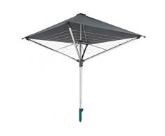 Leifheit LinoProtect 400 Stendibiancheria a Ombrello, Alluminio, Grigio, 80x60x220 cm
