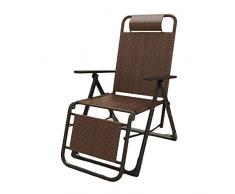 Poltrona a Gravità Zero, Lettini Prendisole da Patio Chaise Lounge in Vimini ad Asciugatura Rapida Telaio in Acciaio Pe Rattan Sedie con Schienale Regolabile Reclinabile Supporti Schienali Regolabili