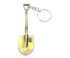 Bronzo pala vanga cinese metallo portachiavi novità regalo