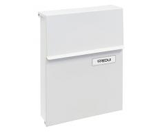 ARREGUI Line E6801 Cassetta Postale Individuale in Acciaio, Cassetta della Posta da Parete, Con Serratura Coperta, Dimensione S (DIN A5), Facile da Montare, Bianco
