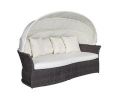 Sole Isola Venus Lounge Chai Duo/Marrone grigio scuro Isola Sdraio Isola giardino Isola Domus Ventures da giardino in polyrattan